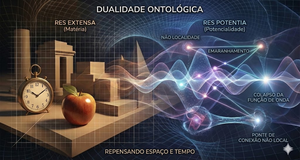A 'coisa' extensa e a 'coisa' potência.